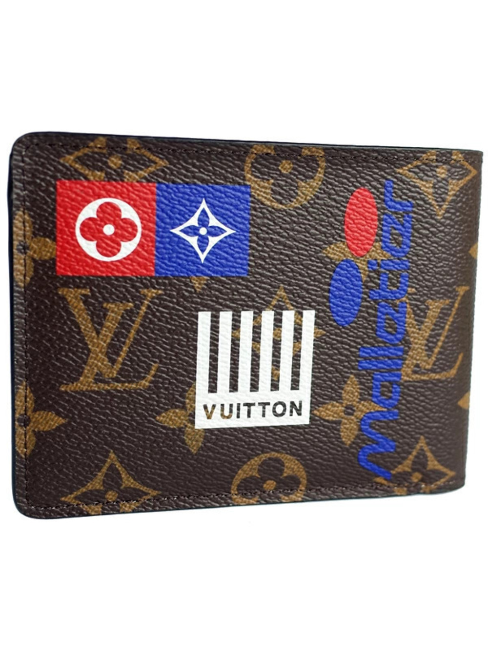 Louis Vuitton Portefeuille Multiple Monogram Wallet Short fold Bi Brown